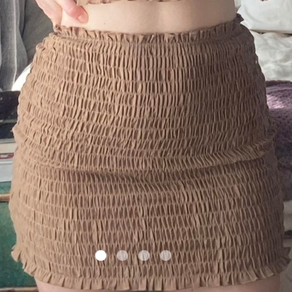 Dresses & Skirts - Princess Polly Tan Ruffled Skirt NWT Sz Us 6